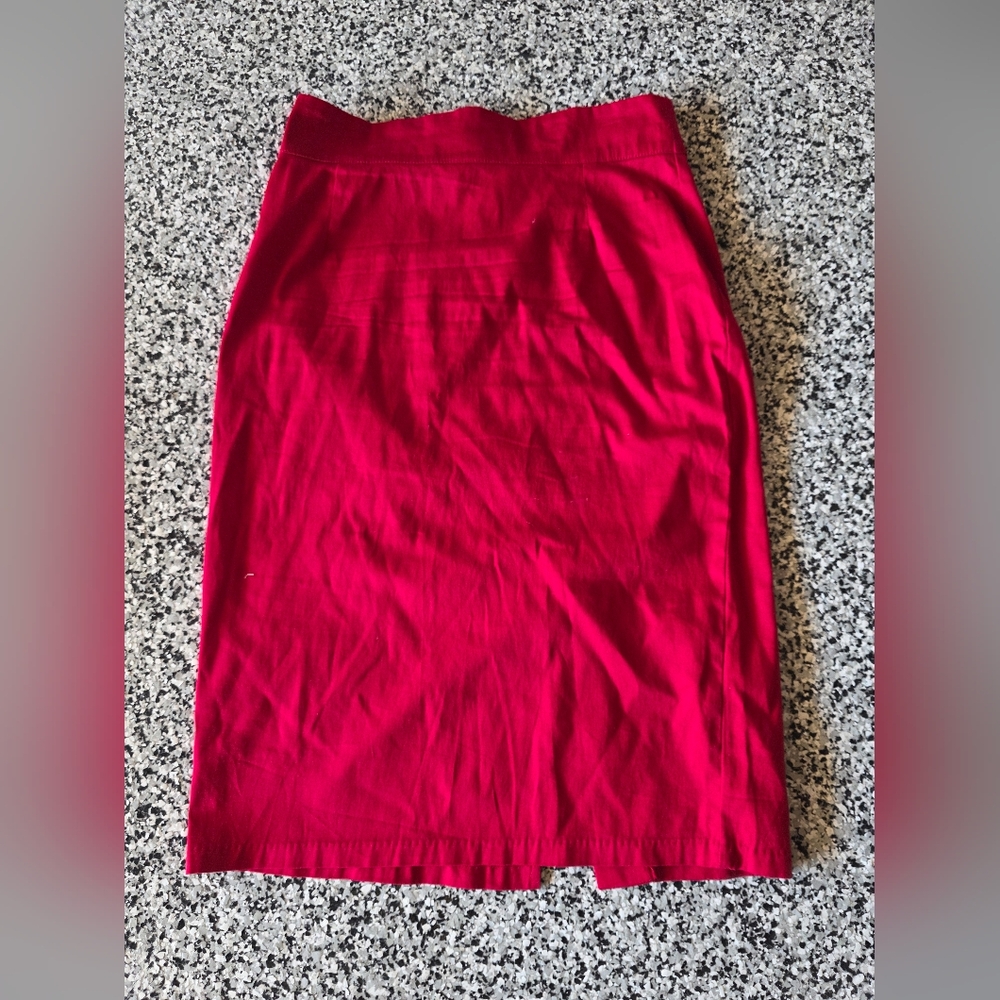 Pinup Couture Red High Waisted Pencil Skirt Rockabilly Large
